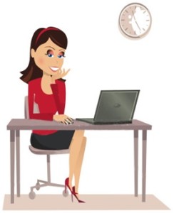 rblackbook - woman at computer