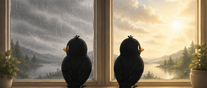 2 birds, different perspectives